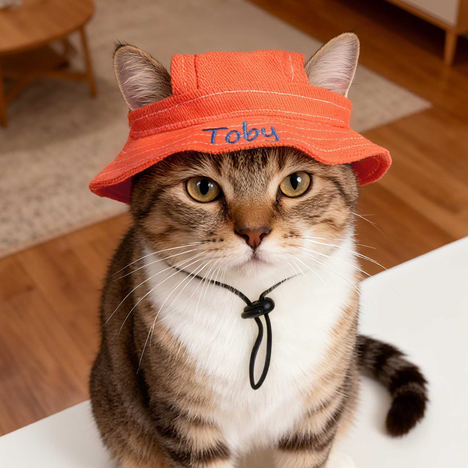 Personalized Embroidery Adjustable Pet Sun Bucket Hat | BKPet183