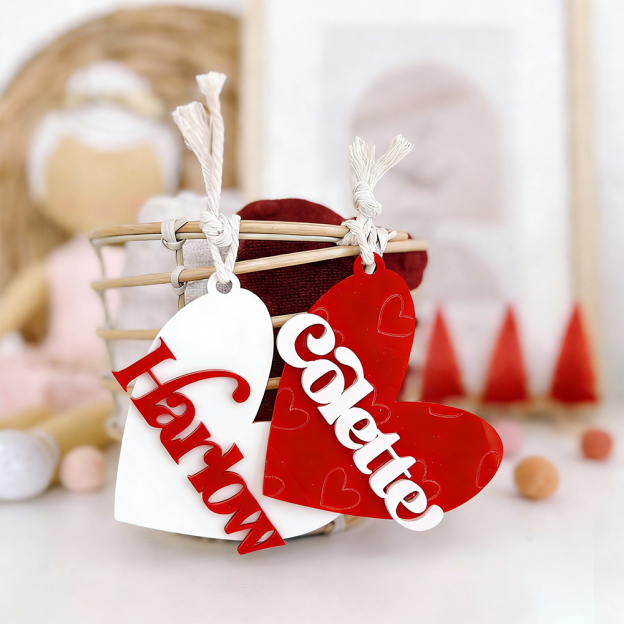 Personalized Lovely Valentine's Day Heart Tags | ValGift12