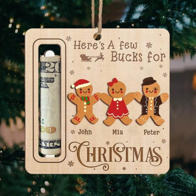 Personalized Cute Money Holder Christmas Ornament | MCGift35