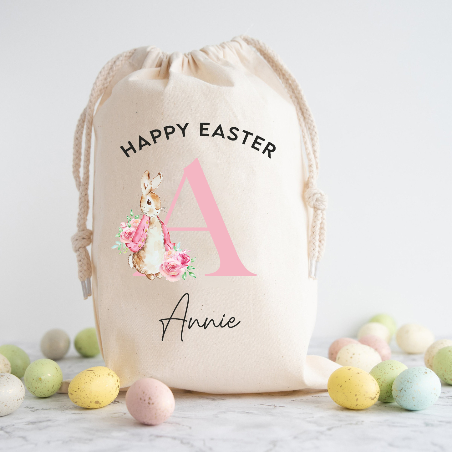 Personalized Name & Initial Easter Gift Sack | CWEaster23
