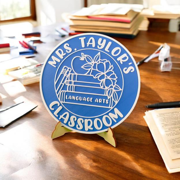 Personalized Teacher Classroom Sign Decor with Stand | CWGift46