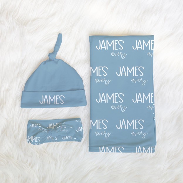 Personalized Baby Swaddle Blanket Set for Comfort & Unique | BBBlanket11