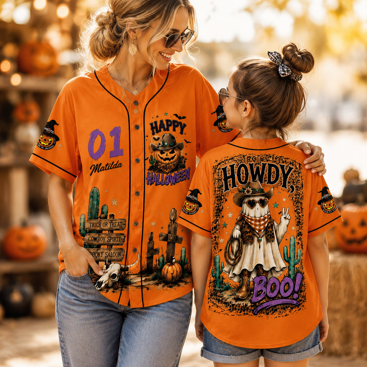 Personalized Halloween Button Up Baseball Jersey For Kid & Adult | CWHalloween104