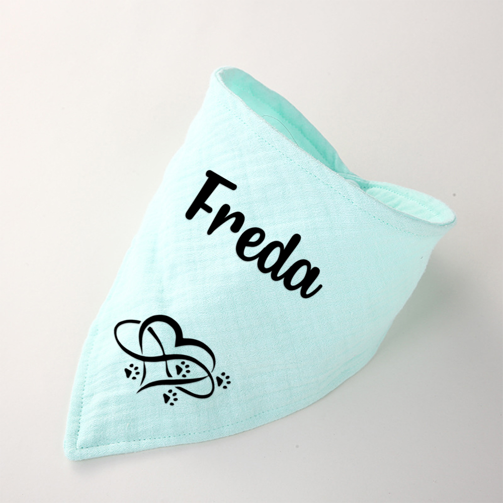 Personalized Dog Scarf Cotton Muslin for Comfort & Unique | BKPet156