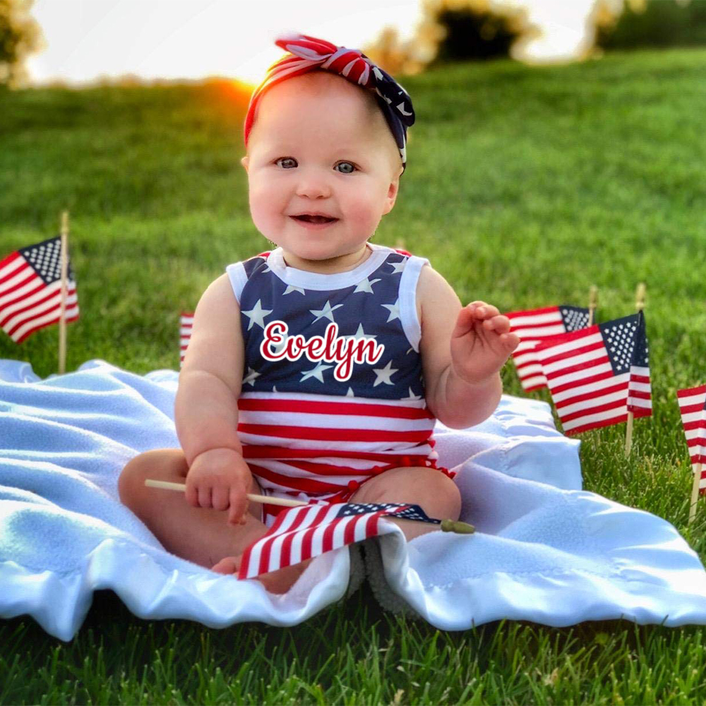 Personalized 4th of July Independence Day Romper | CWBaby238