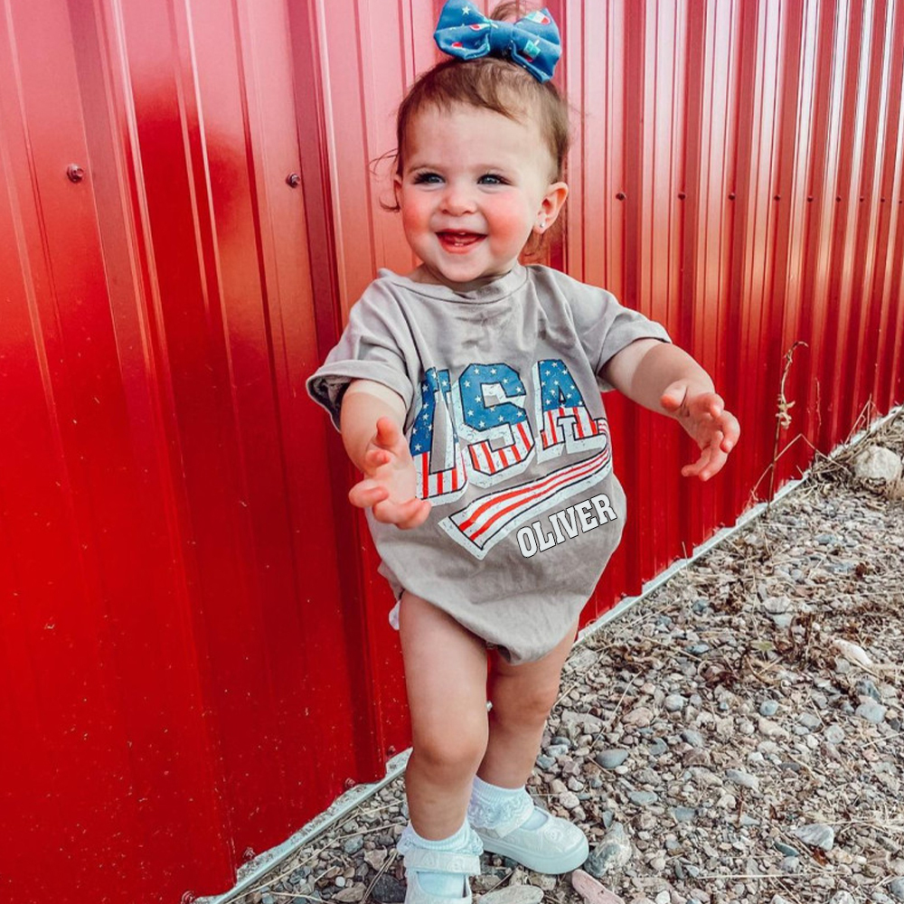 Personalized 4th of July Independence Day Romper | CWBaby246