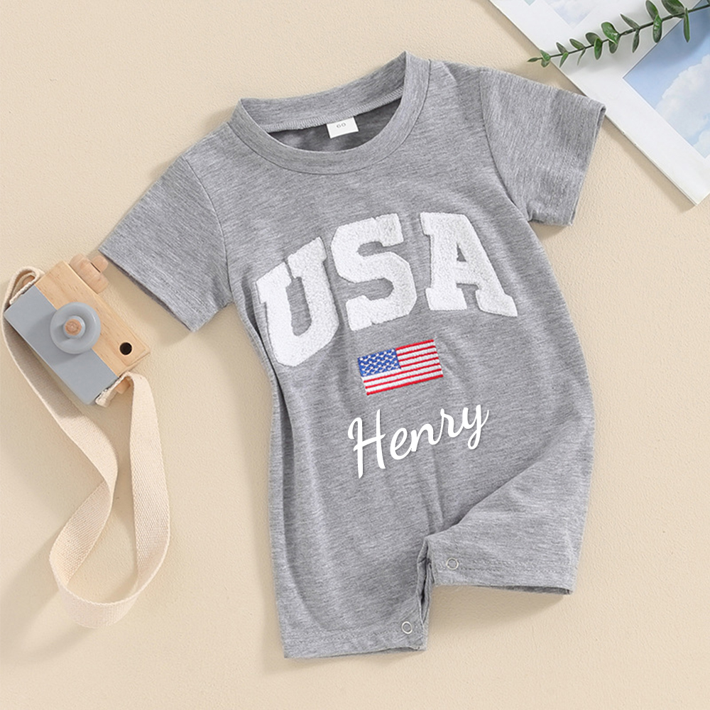 Personalized 4th of July Independence Day Romper | CWBaby247