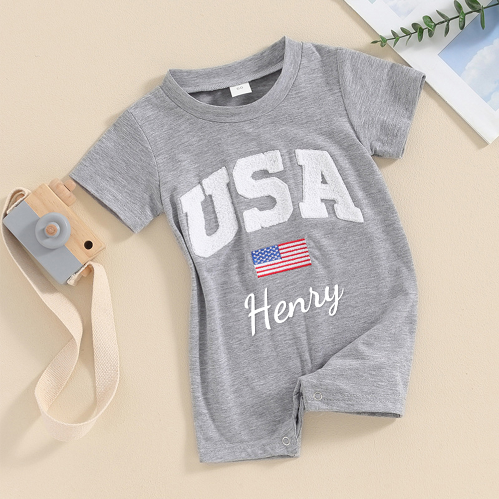 Personalized 4th of July Independence Day Romper | CWBaby247