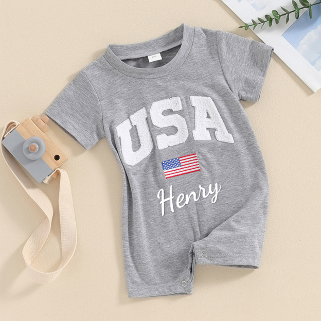 Personalized 4th of July Independence Day Romper | CWBaby247