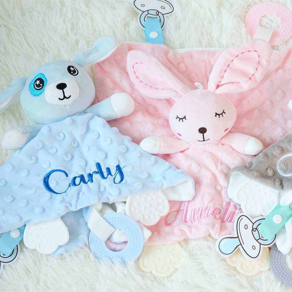 Personalized Baby Embroidery Comforter Sleep Toy | CWToy128