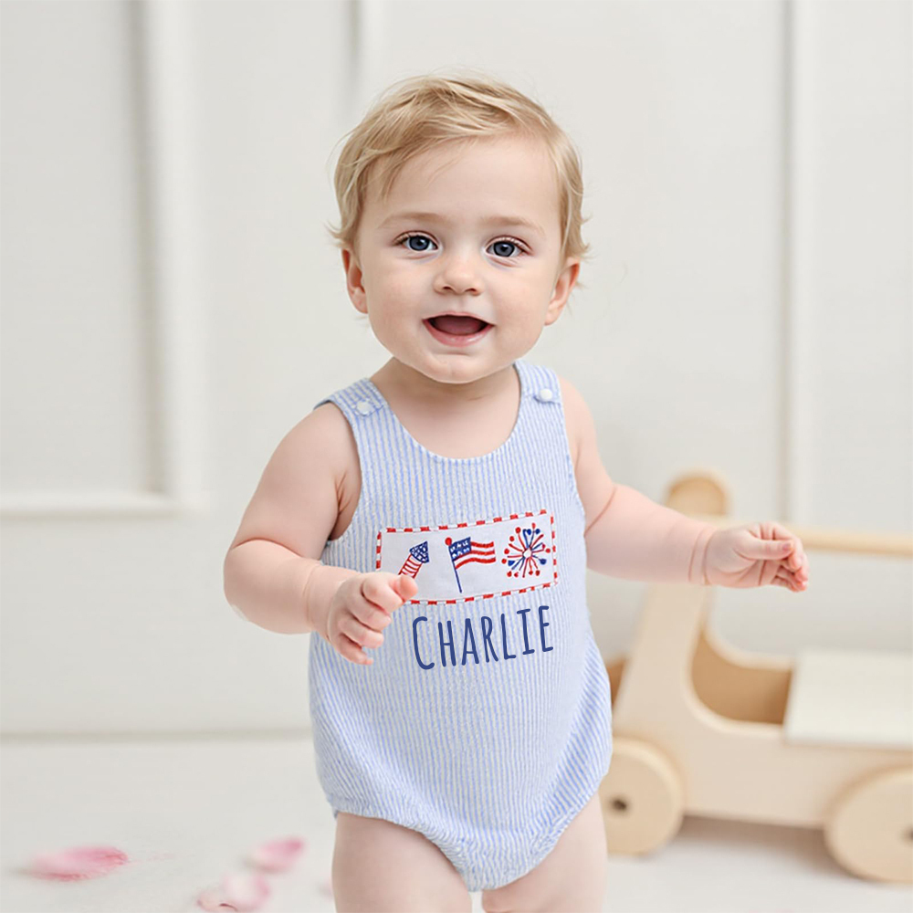 Personalized 4th of July Independence Day Romper | CWBaby250
