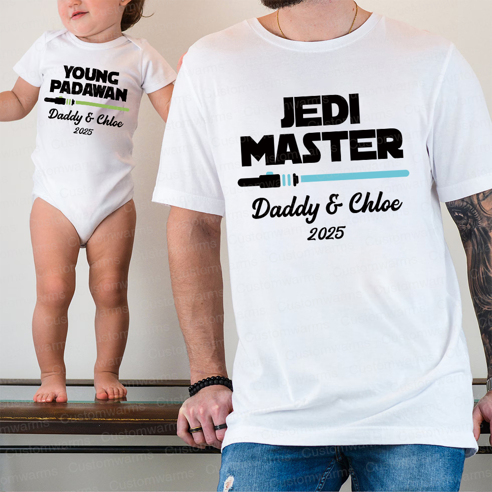 Personalized First Father's Day Daddy and Baby Outfit | CWFamily102
