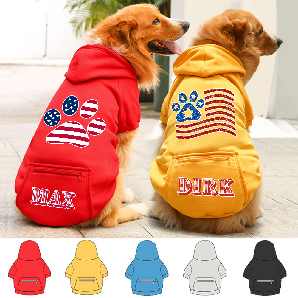 Personalized The 4th of July Pet Hoodie | BKPet153
