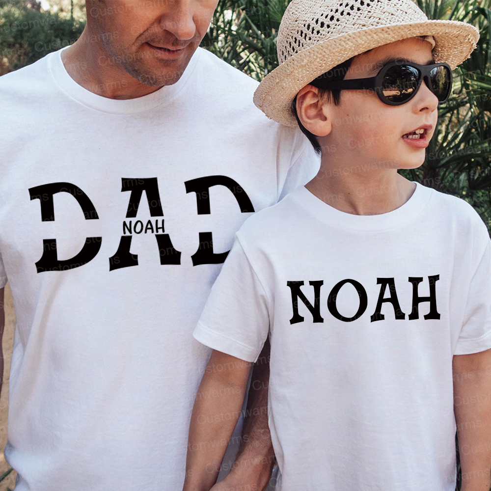 Personalized First Father's Day Daddy and Me Outfit | CWFamily108