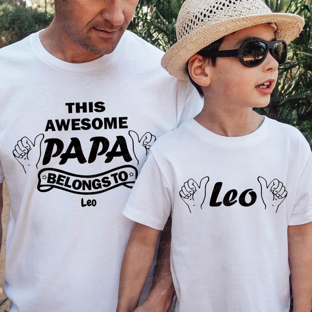 Personalized First Father's Day Daddy and Me Outfit | CWFamily110