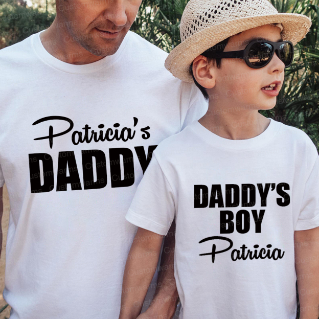Personalized First Father's Day Daddy and Me Outfit | CWFamily113