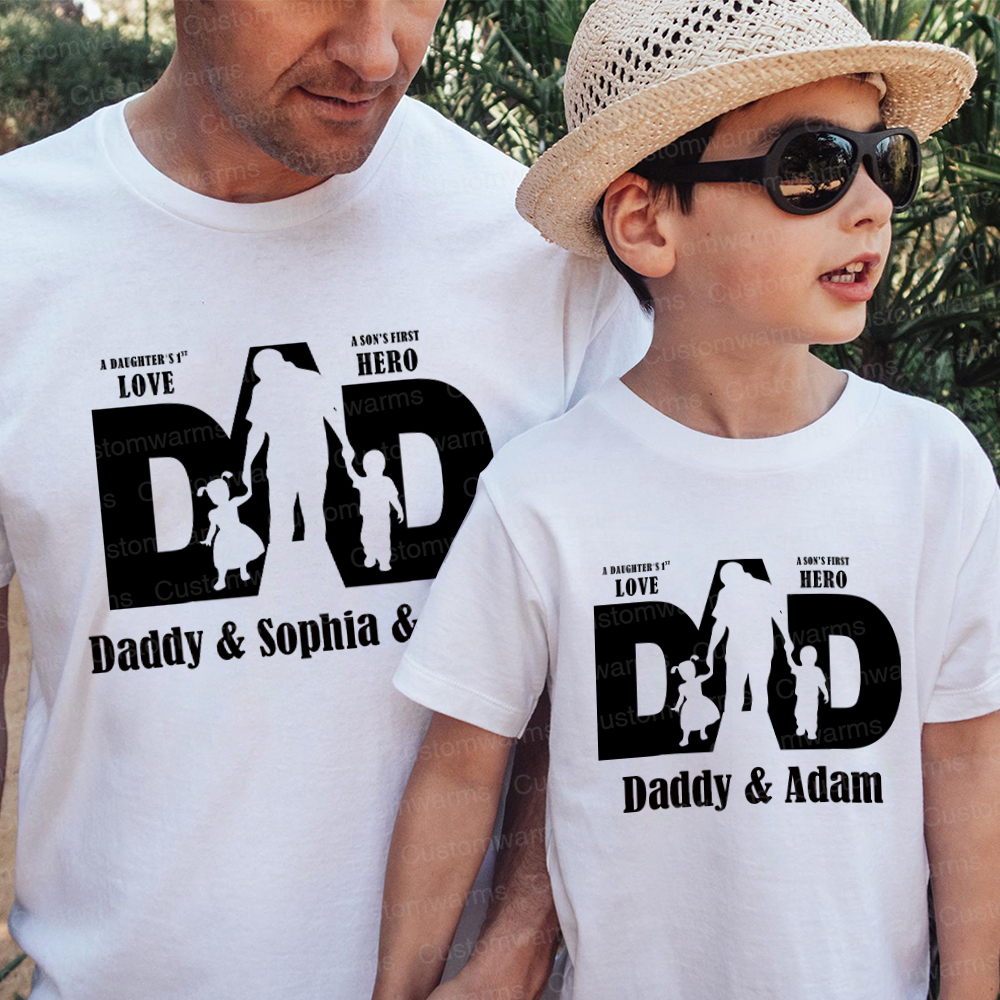 Personalized First Father's Day Daddy and Me Outfit | CWFamily114