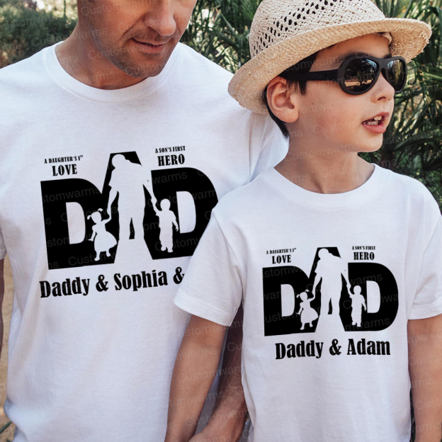 Personalized First Father's Day Daddy and Me Outfit | CWFamily114