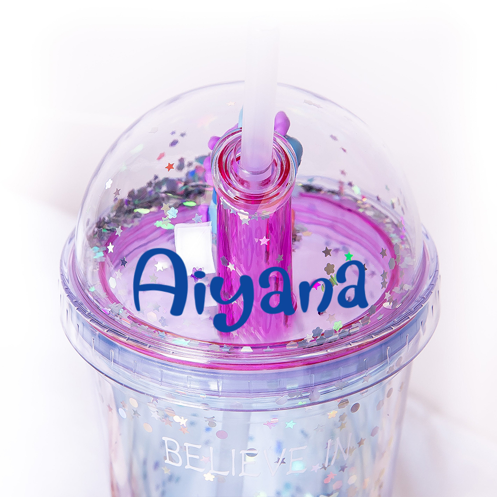 Personalised BPA Free 15oz Kid Unicorn Tumblers Bottles | YouBottle69