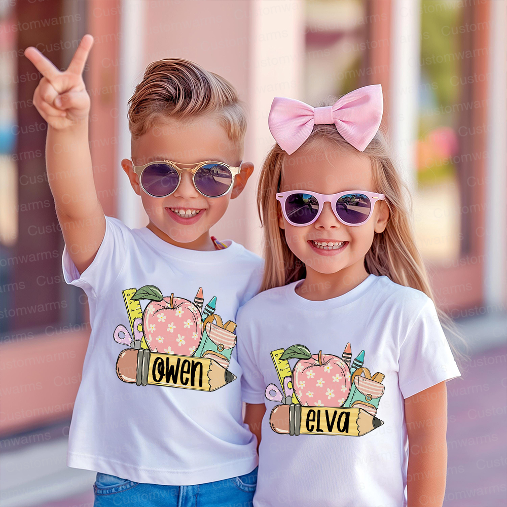 Personalized First Day Of Back To School Shirt | CWSchool02