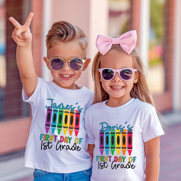 Personalized First Day Of Back To School Shirt | CWSchool04