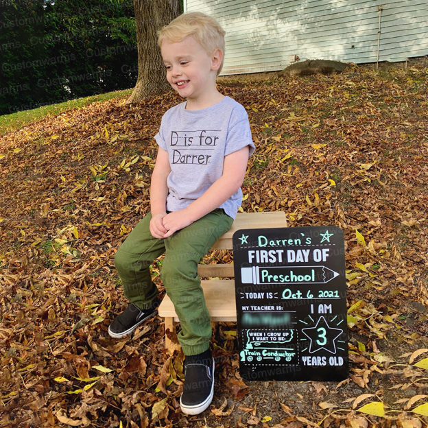 Personalized First Day Of Back To School Shirt | CWSchool20