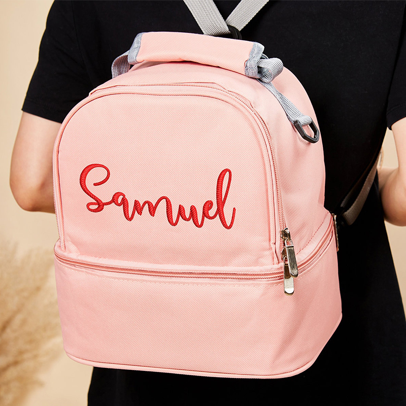 Personalized Name Color Kids Lunch Backpack