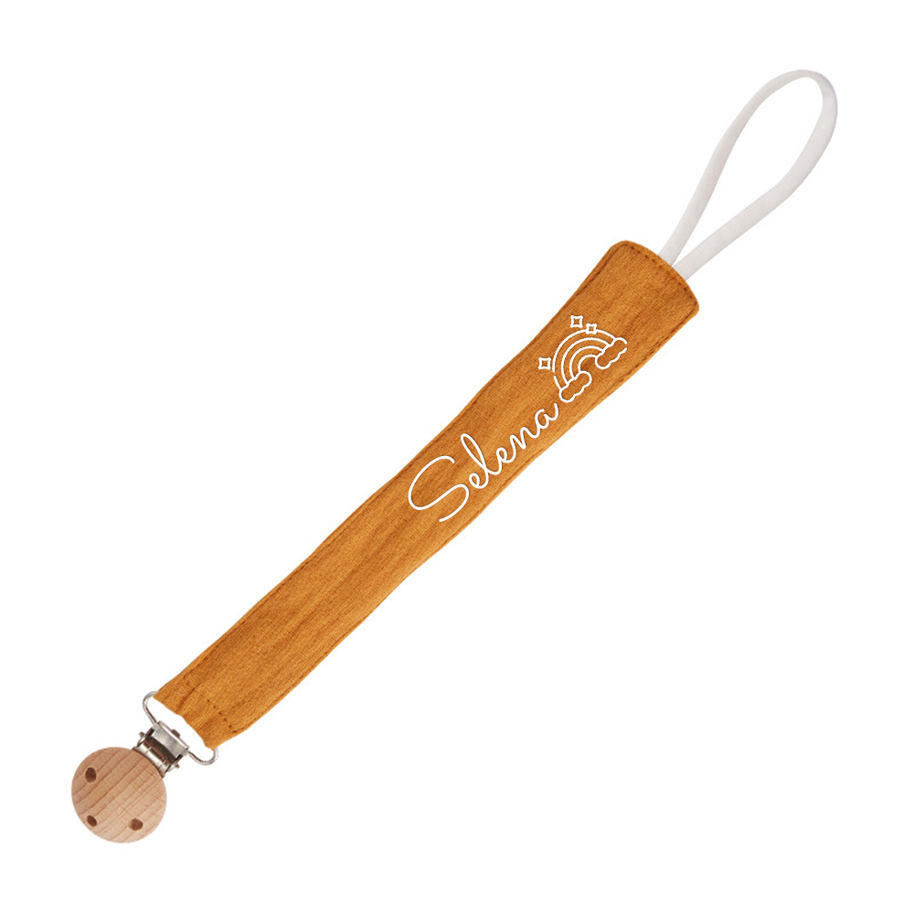 Personalized Baby Safety Cotton Yarn Pacifier Strap | CWToy131