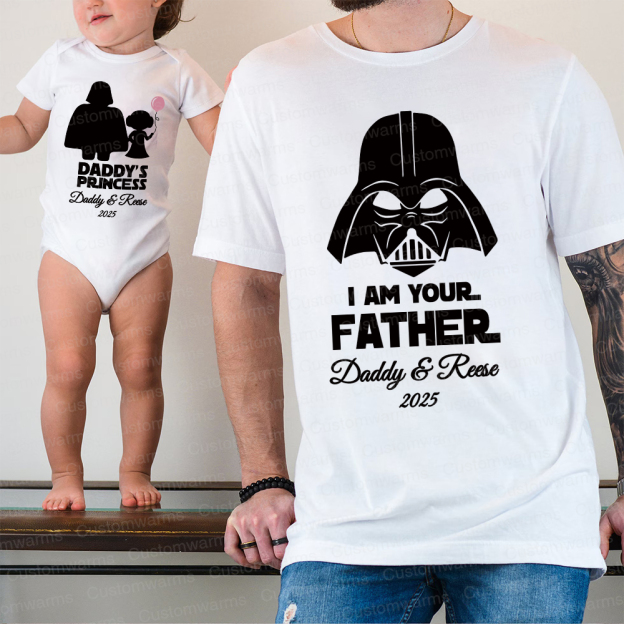 Personalized First Father's Day Daddy and Baby Outfit | CWFamily103