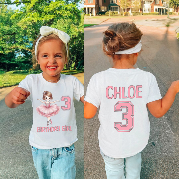 Personalized Ballet Dancer Theme Birthday T-Shirt | inBirth35
