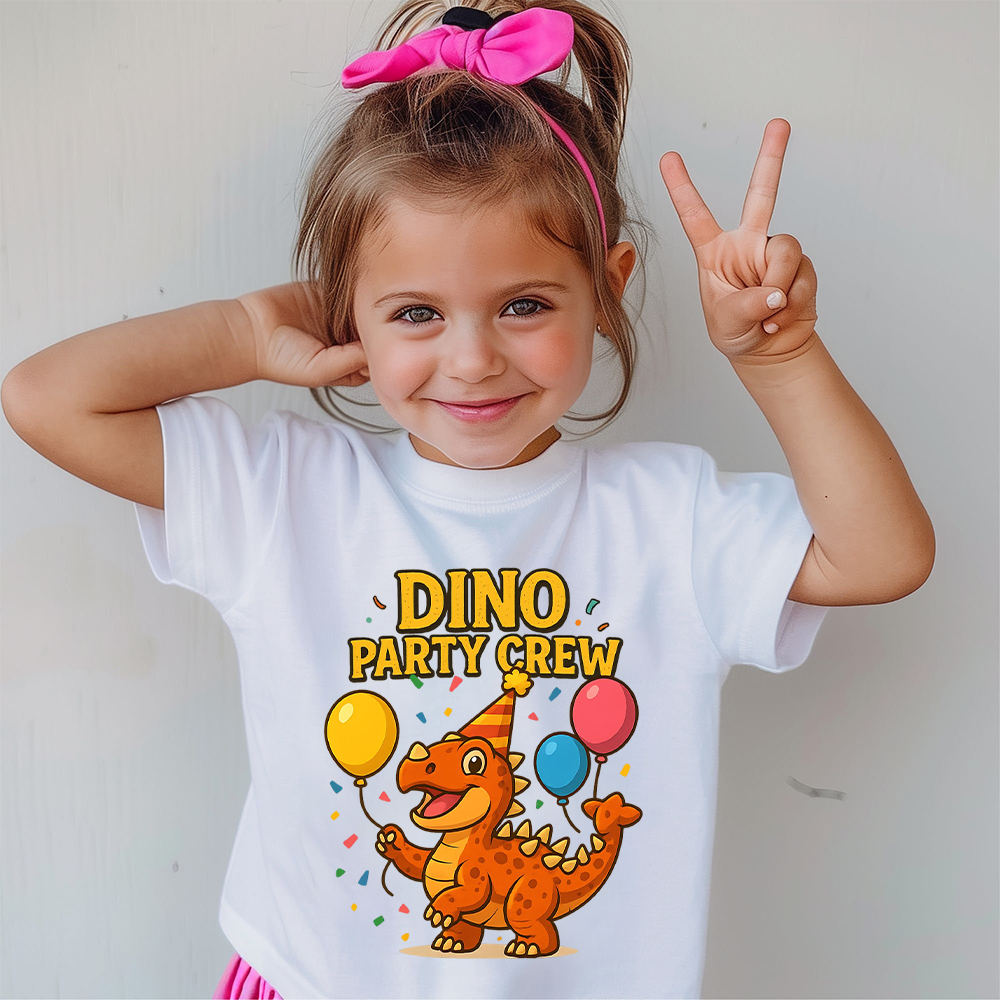 Personalized Dinosaur Party Birthday T-Shirt | inBirth34