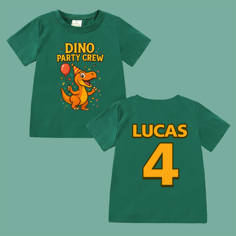 Personalized Dinosaur Party Birthday T-Shirt | inBirth34