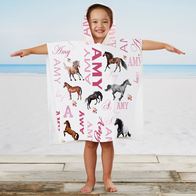Personalized Hooded Beach Towel for Summer & Beach | CWHTowel05