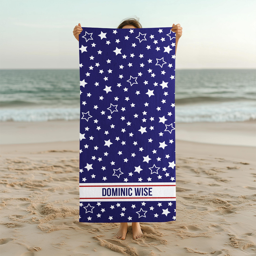 Personalized 4th of July Independence Day Beach Towel | CWTowel174