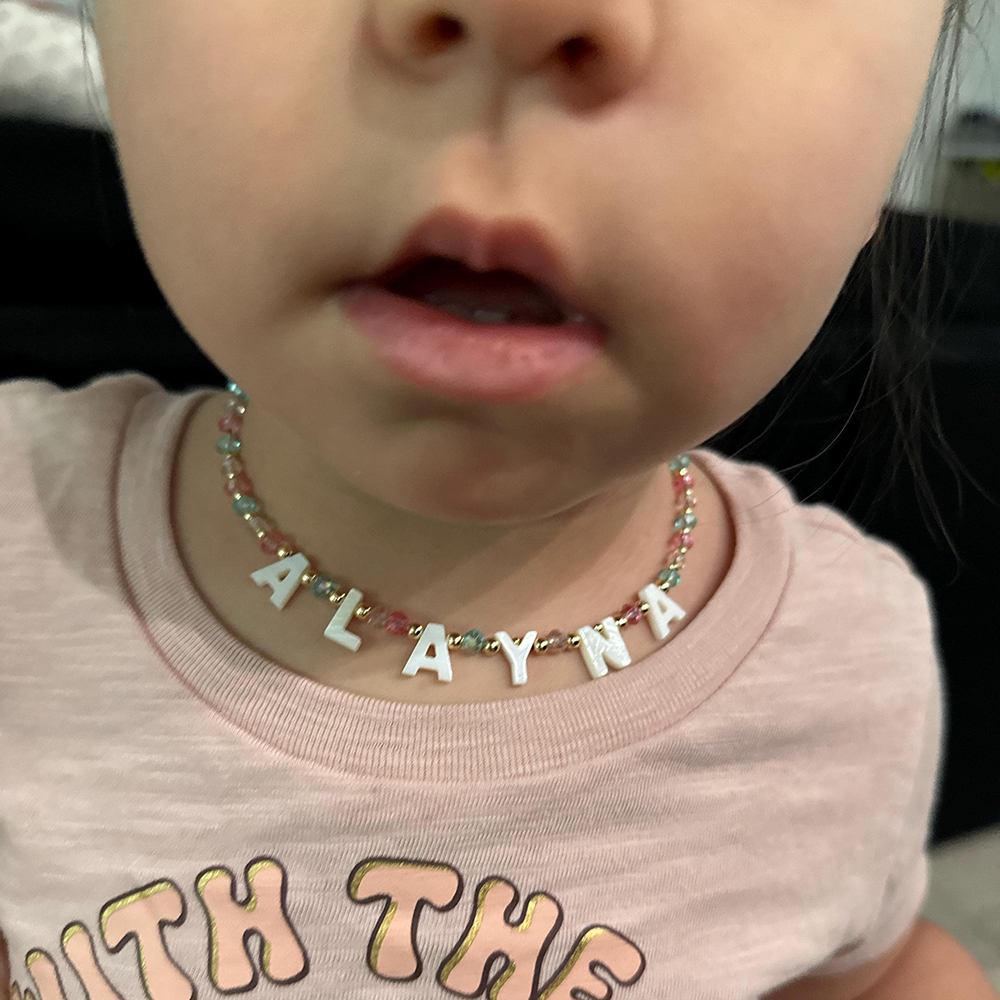 Personalized Pearl Letter Name Necklace For Girls & Adult｜CWBeach195