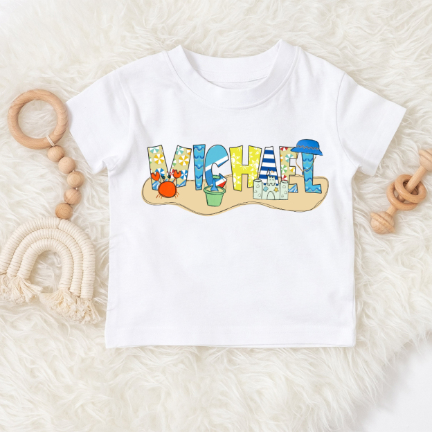 Personalized Baby Summer Beach Style Shirts | CWBaby200