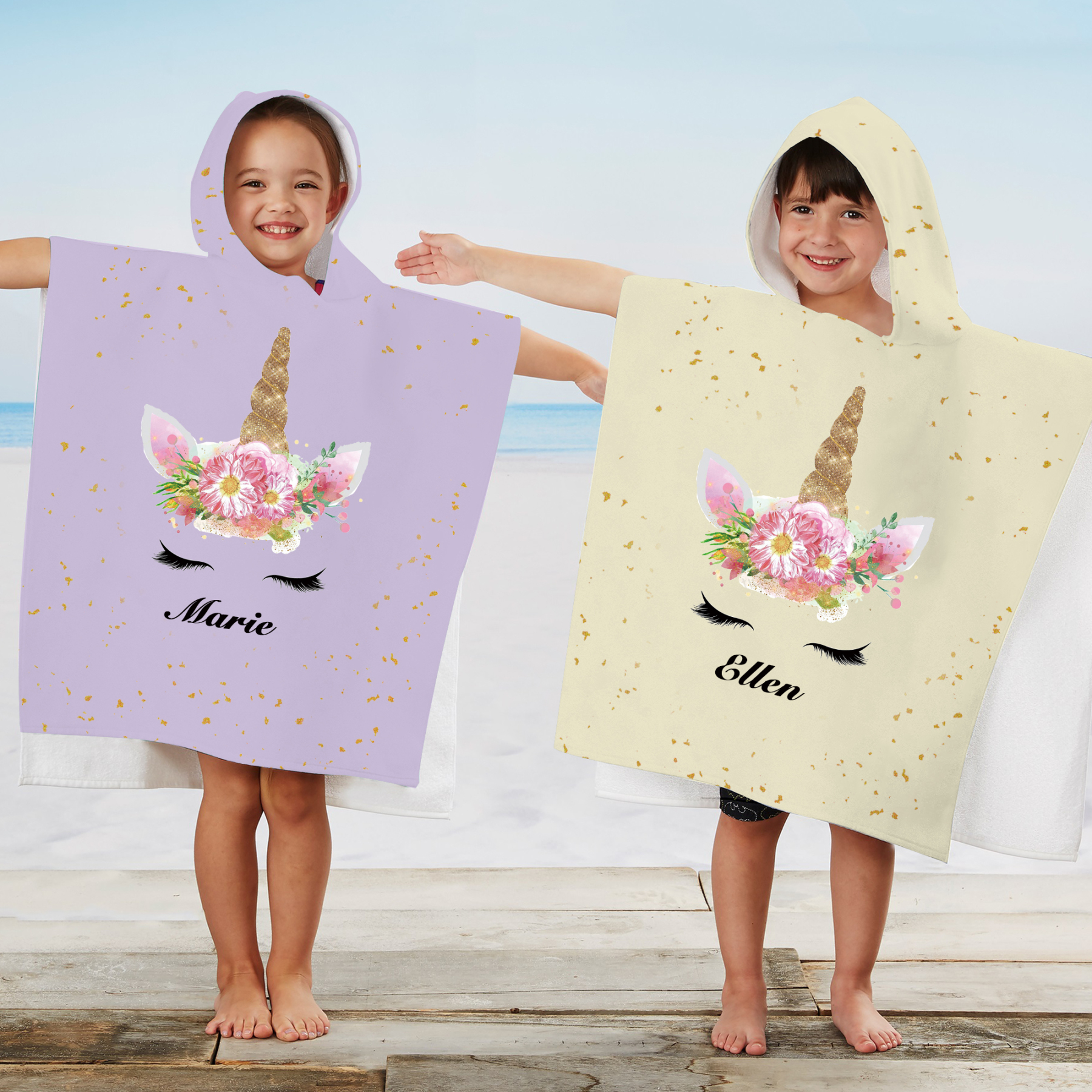 Personalized Hooded Beach Towel for Summer & Beach | CWHTowel06