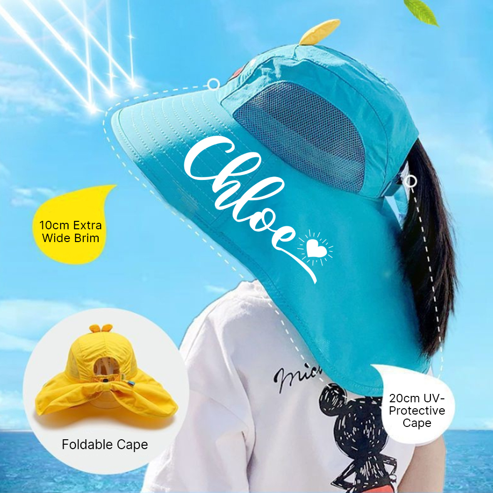 Personalized Wide Brim Breathable Windproof Sun Hat | CWBeach200