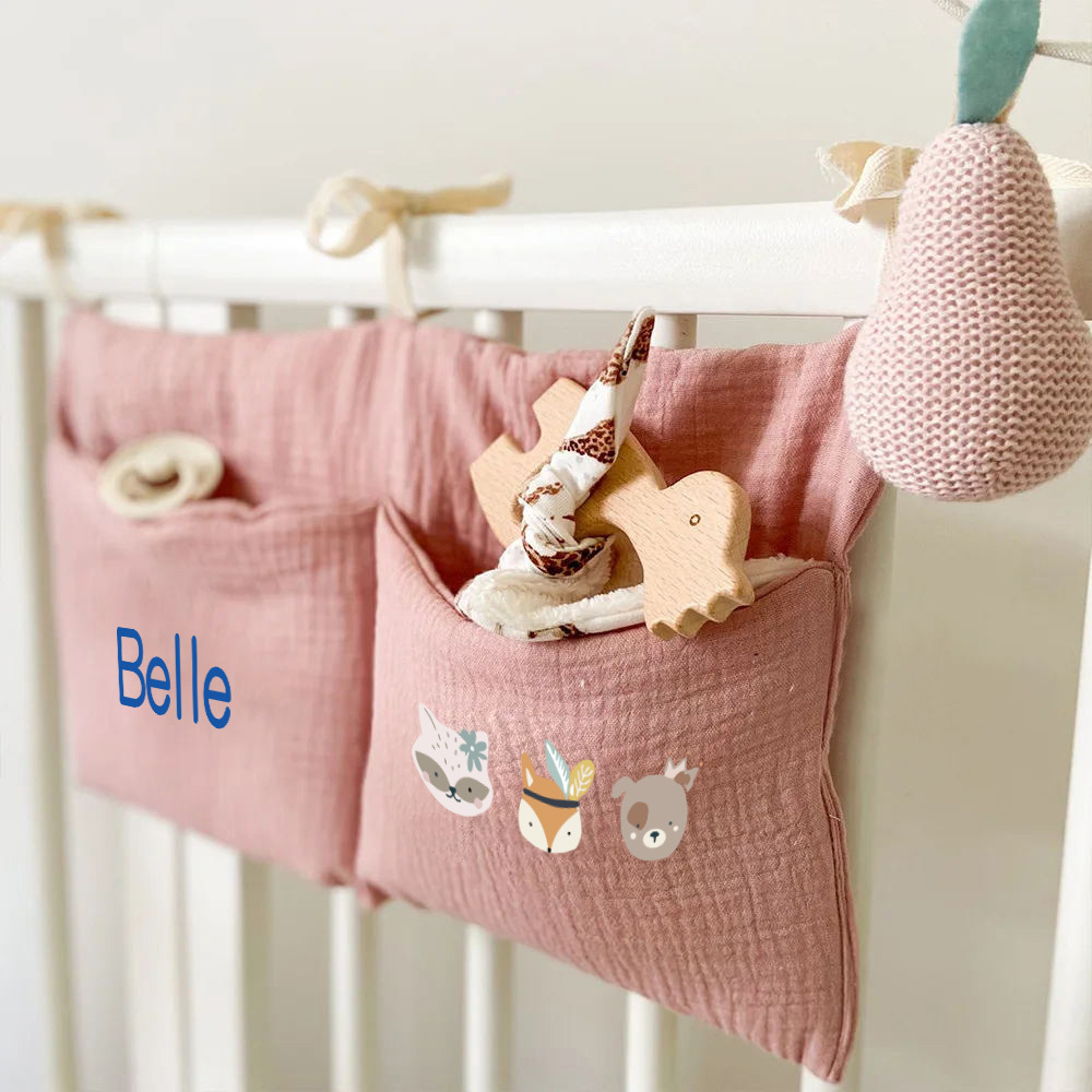 Personalized Baby Bed Pocket Accessories & Diapers Storage | CWBaby5801