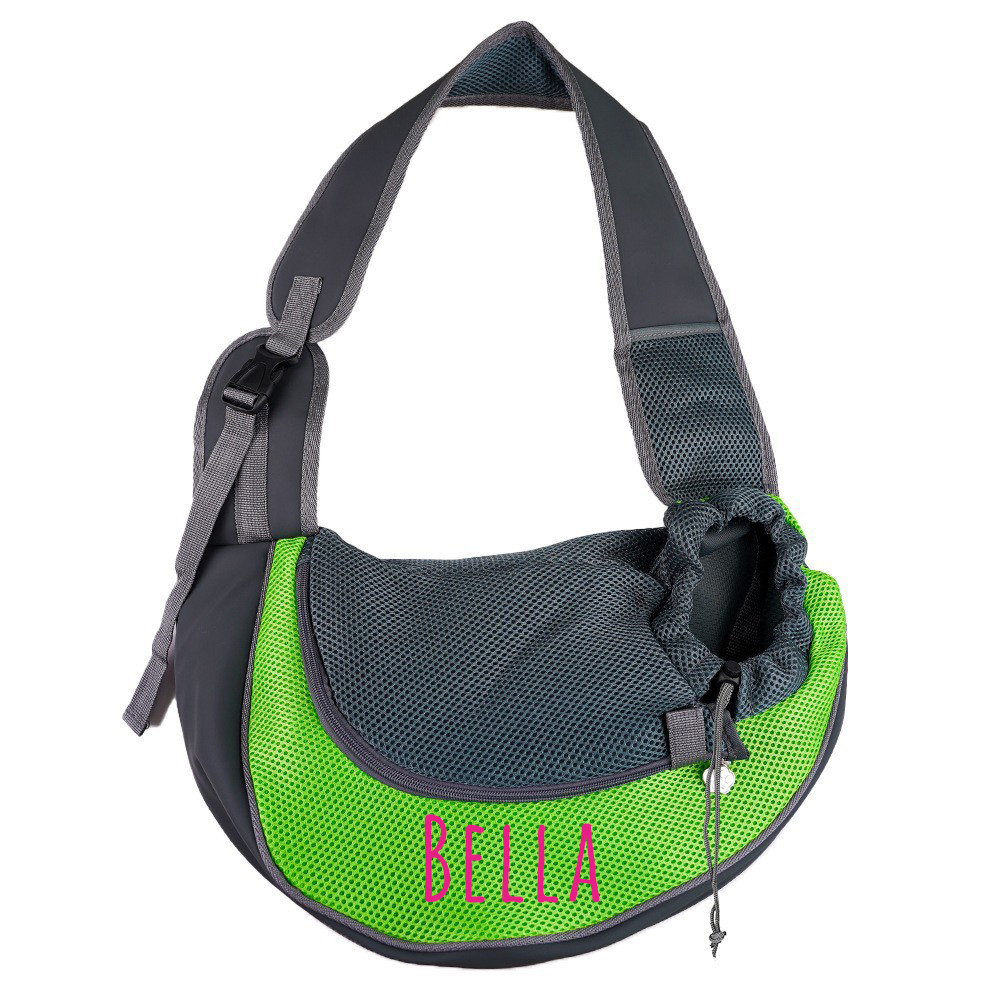 Personalized Hands Free Breathable Mesh Dog Sling Carrier | BKPet189