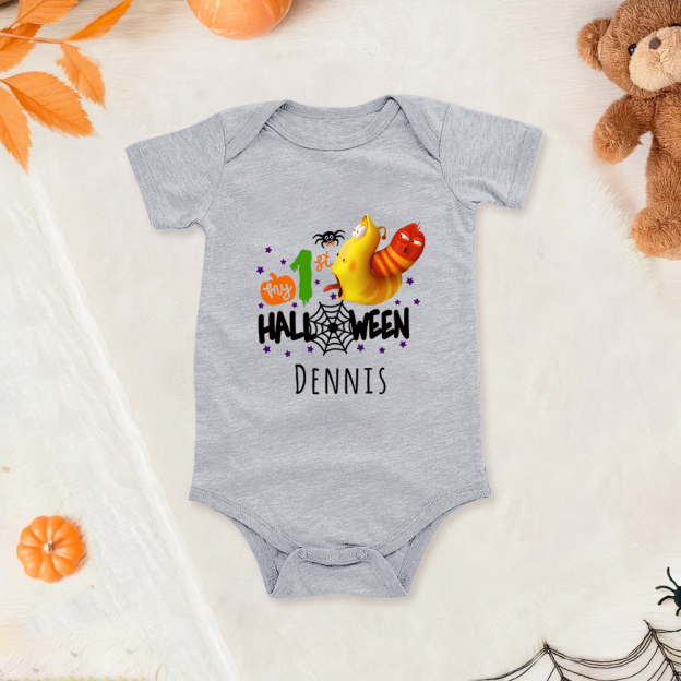 Personalized Larva's Halloween Funny Baby Romper | Larva01