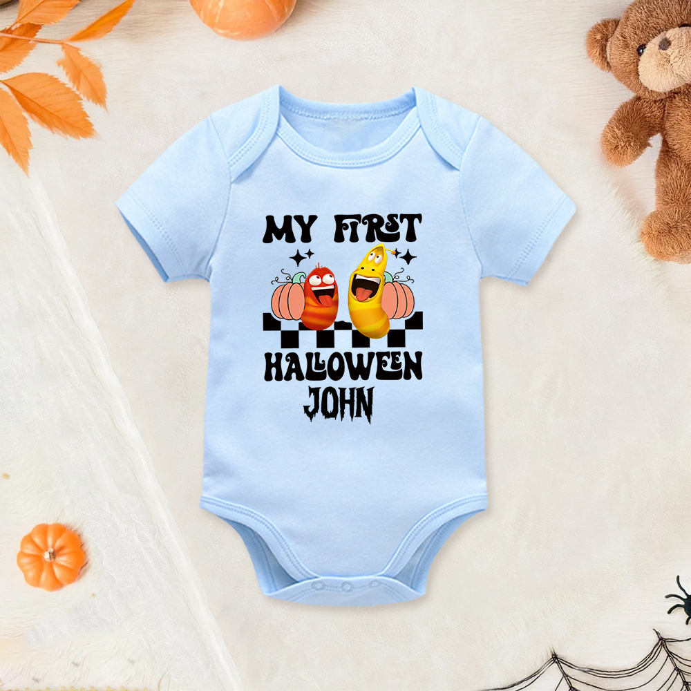 Personalized Larva's Halloween Funny Baby Romper | Larva02