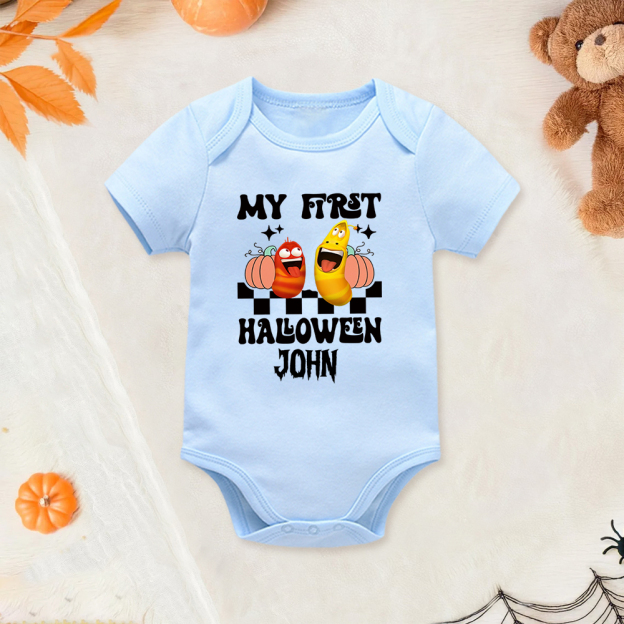 Personalized Larva's Halloween Funny Baby Romper | Larva02