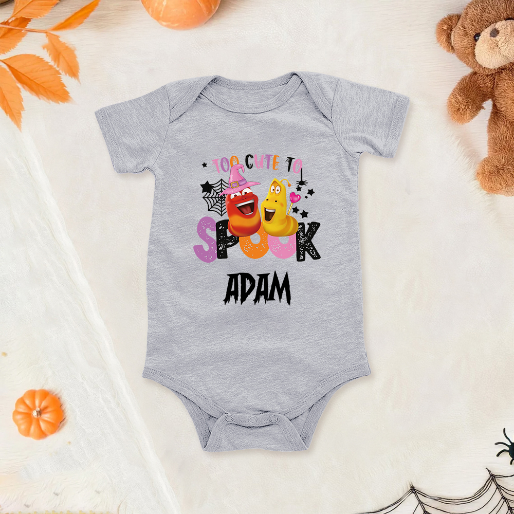 Personalized Larva's Halloween Funny Baby Romper | Larva04