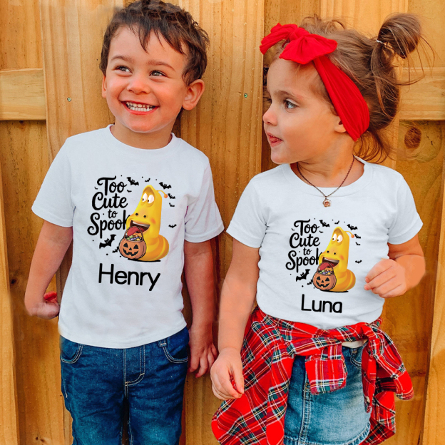 Personalized Larva's Halloween Funny Kid Shirt | Larva06