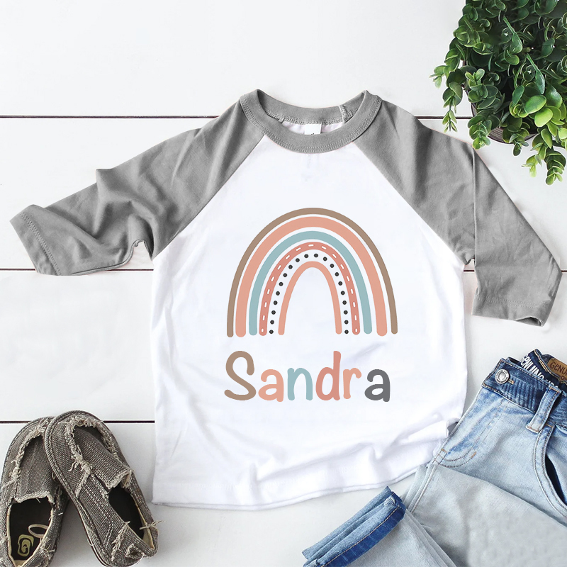 Personalized Kid Cozy Soft Rainbow Sweatshirt | inSweatshirt60