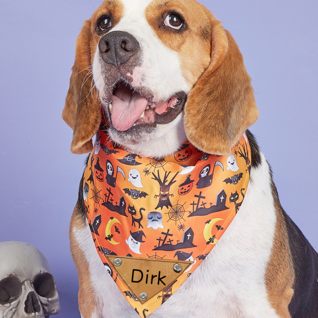 Personalized Halloween Dog Bandana for Comfort & Unique | CWHalloween57