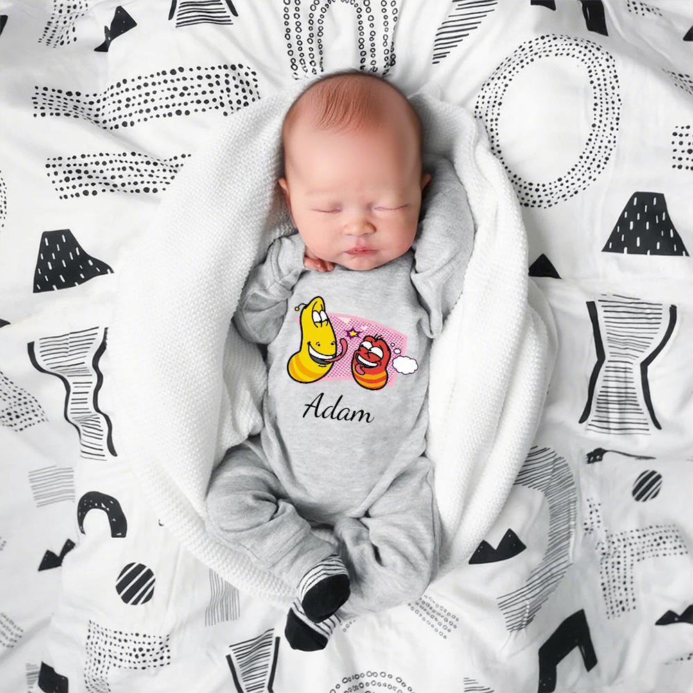 Personalized Larva's Funny Baby Romper | Larva26