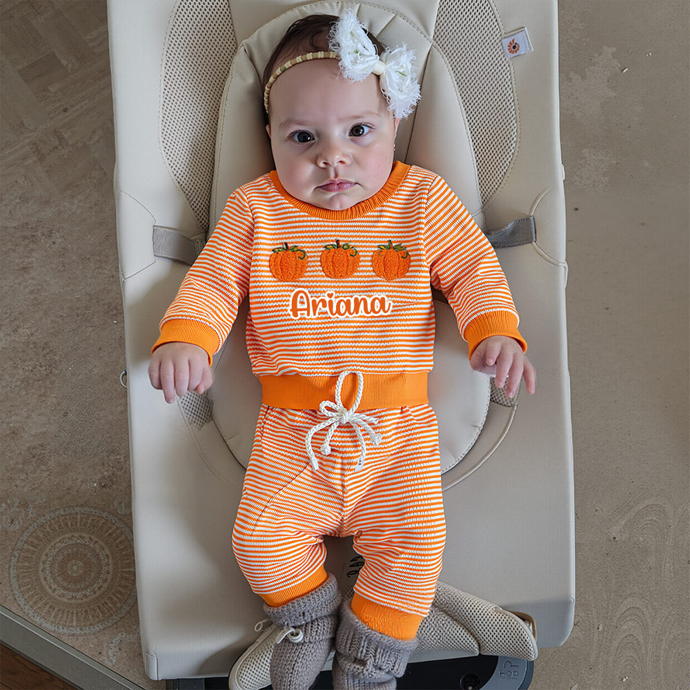Personalized Kids Halloween Pumpkin Outfit | CWHalloween69