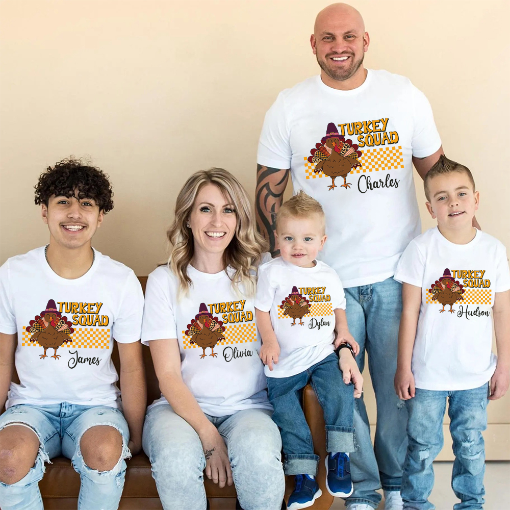 Personalized Turkey Squad Family Matching Shirt | CWThanks09